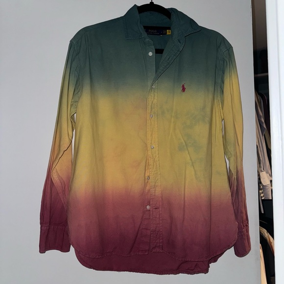 POLO Ralph Lauren Ombré Relaxed Fit Cotton Shirt - Picture 4 of 7